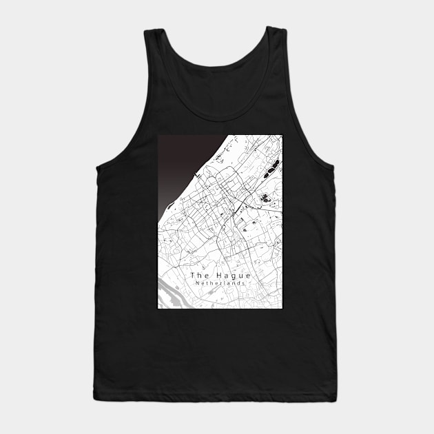 THe Hague Netherlands City Map Tank Top by Robin-Niemczyk